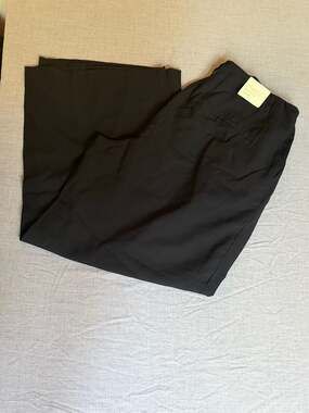 Black Highest Rise Relaxed Hip & Thigh Trouser Pants